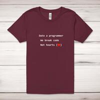 Date A Programmer Adult T-Shirt