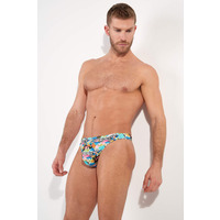 HOM FUNKY STYLE G-String - Turquoise Print