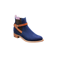 Alexandra - Navy Suede / Cedar Strap, 9.5