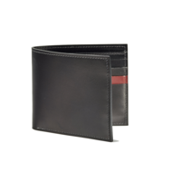 Bifold Wallet One Stripe - Black Calf