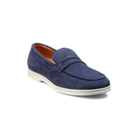 Santiago - Navy Suede White Sole, 40 / F / Rubber Sole
