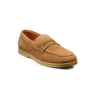 Santiago - Tan Suede Caramel Sole, 40.5 / F / Rubber Sole