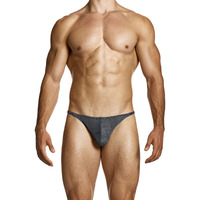 Modus Vivendi Abstract Net Thong - Charcoal
