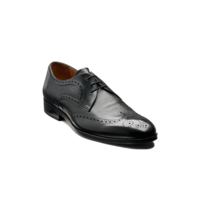 Salcombe – Black Calf / Black Deer Skin, 8.5 / G / Rubber Sole